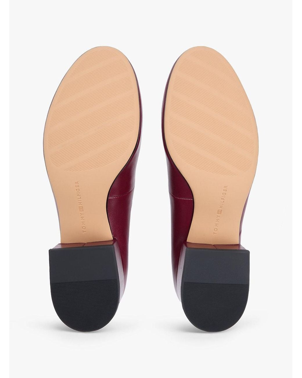 Tommy Hilfiger Purple Leather Mary Jane Block Heels