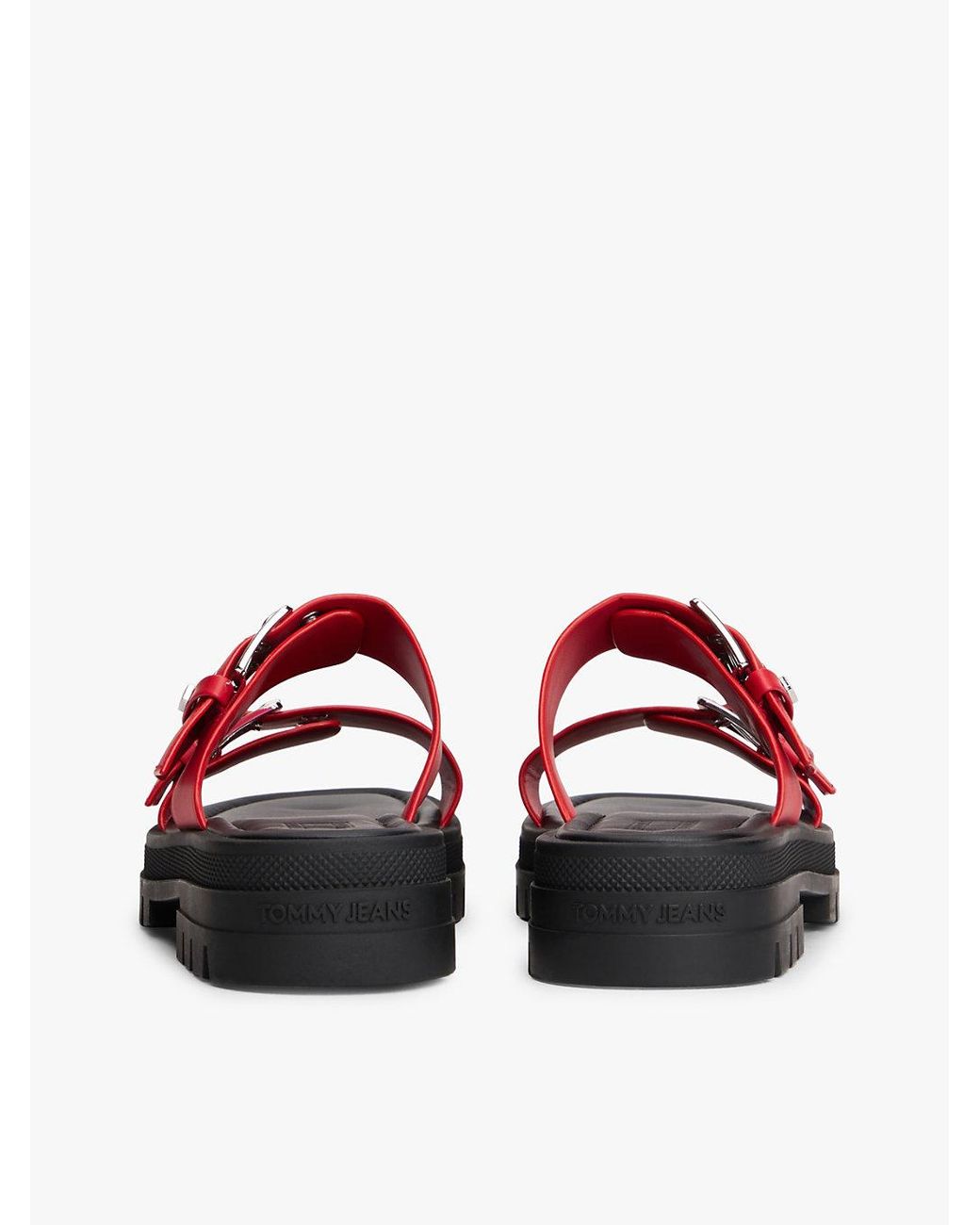 Tommy Hilfiger White Chunky Cleat Double Buckle Sandals