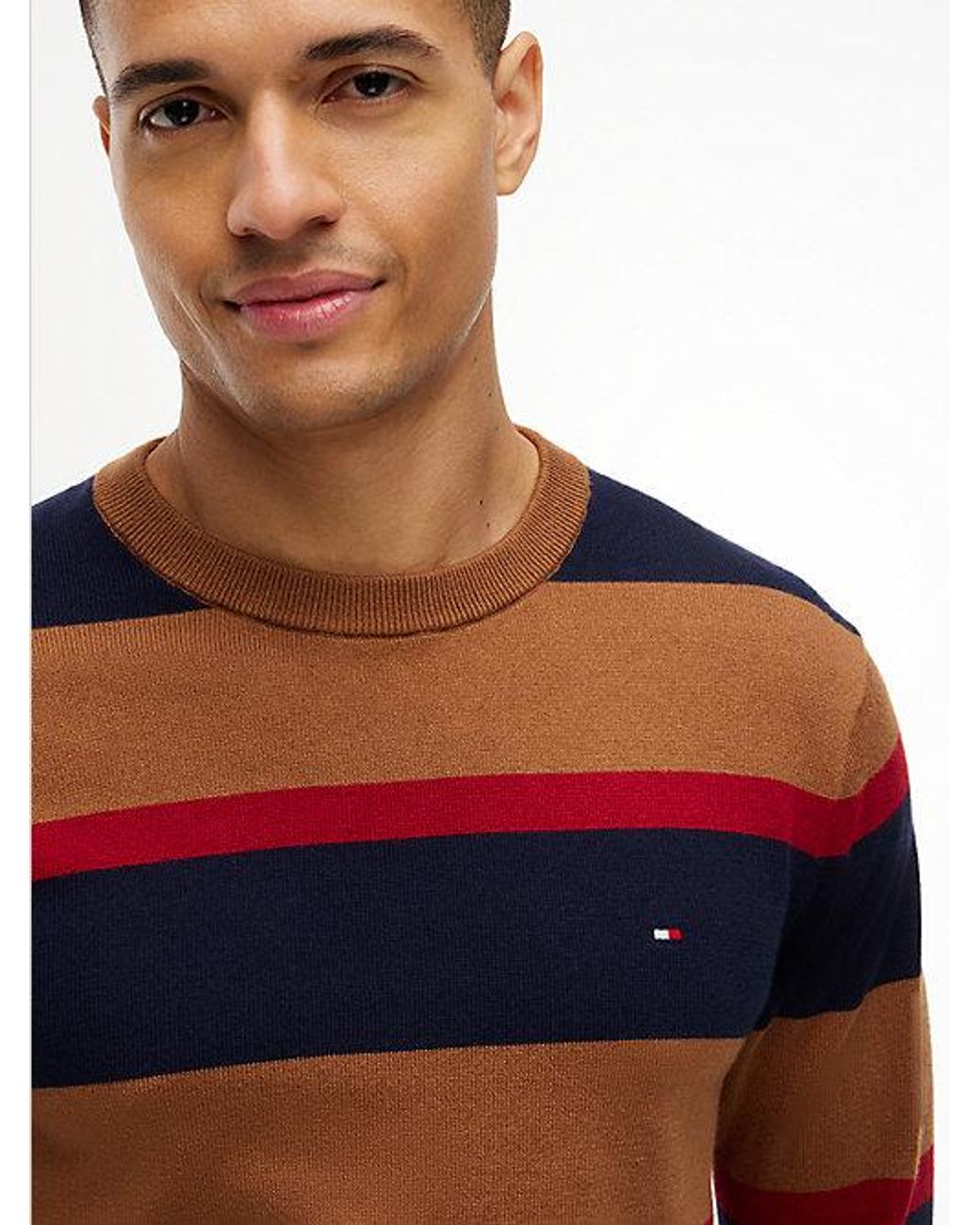 Tommy Hilfiger Red Crew Neck Jumper With Cashmere for men