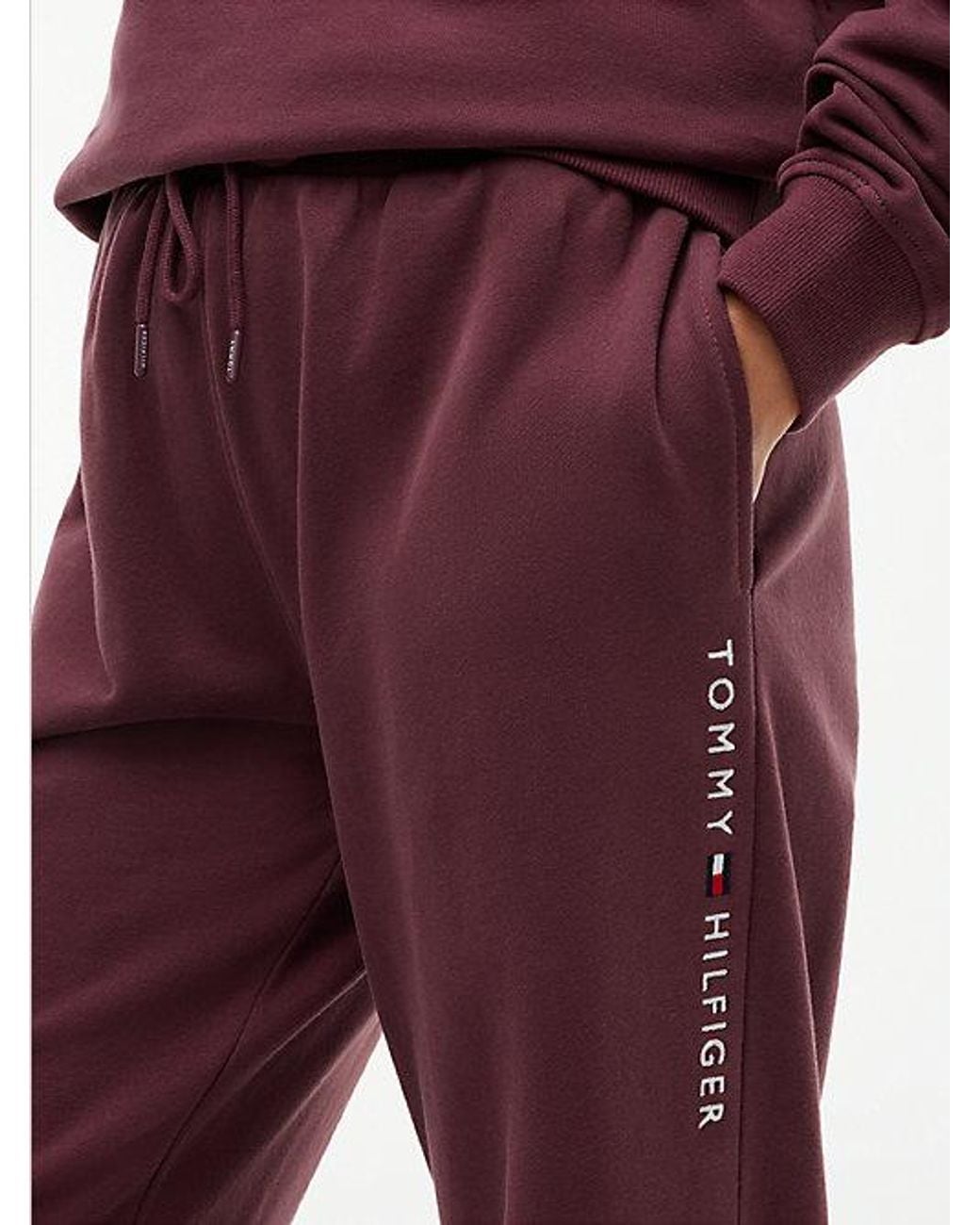 Tommy Hilfiger Red Essential Terry Relaxed Lounge Joggers