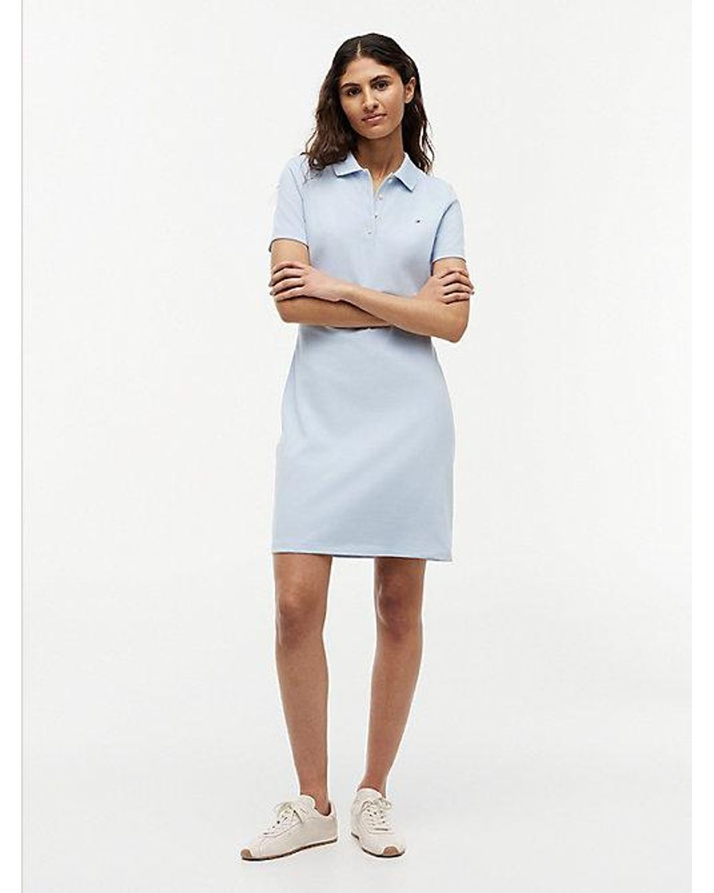 Tommy Hilfiger White 1985 Slim Pique Mini Polo Dress