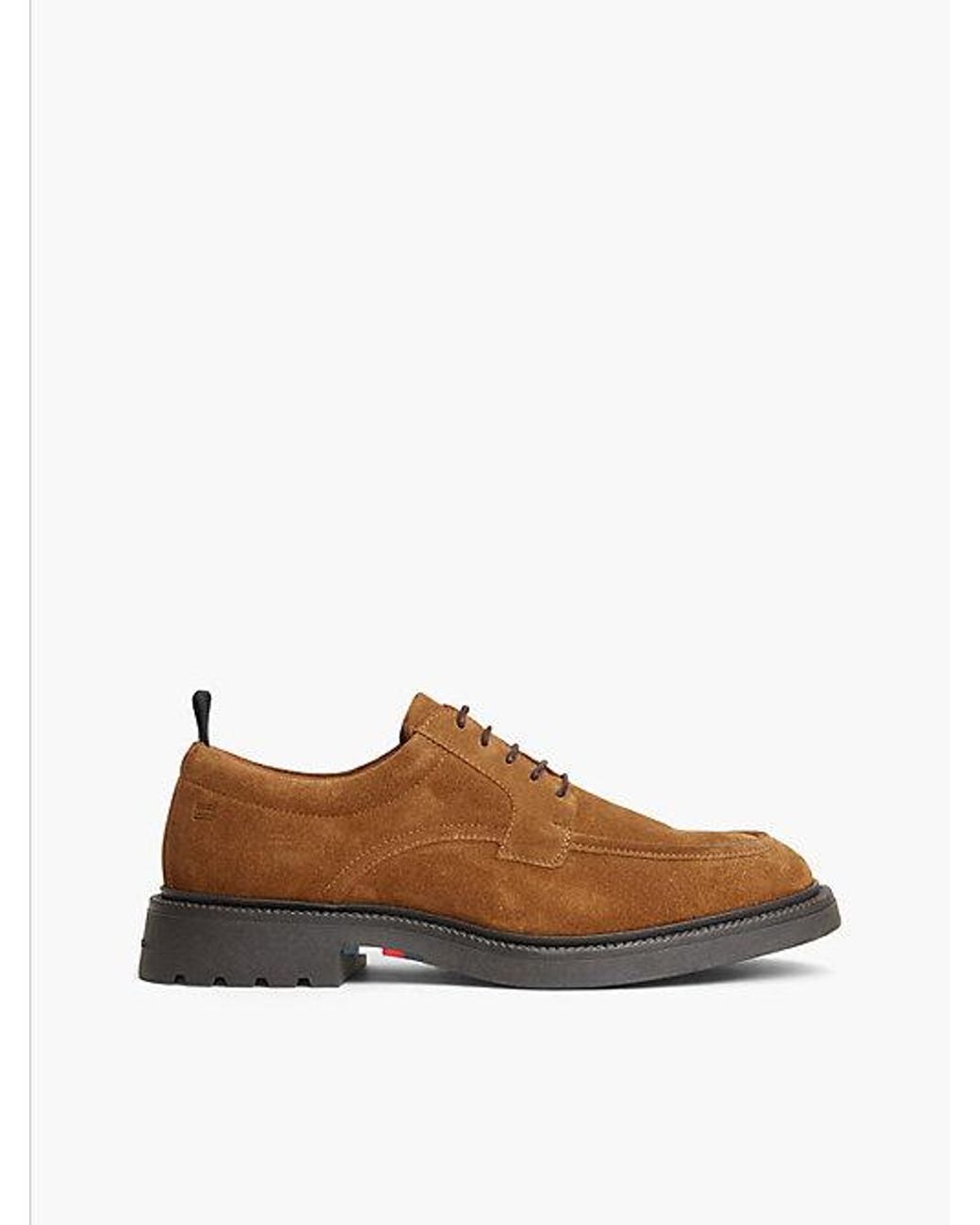 Tommy Hilfiger Brown Suede Lace Up Derby Shoes for men