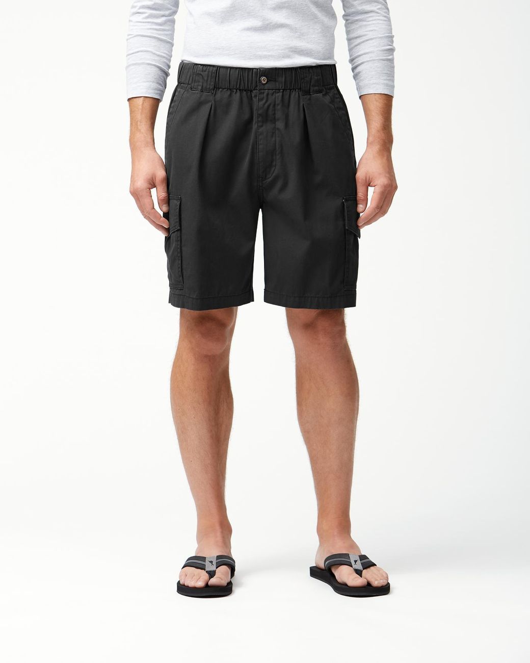 Tommy Bahama Bahama Survivor 8inch Elasticwaist Shorts in Black for