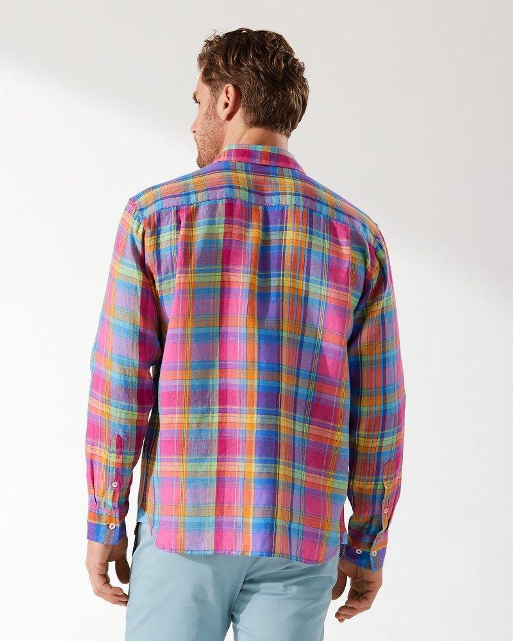 Tommy Bahama Sunset Madras Linen Shirt 