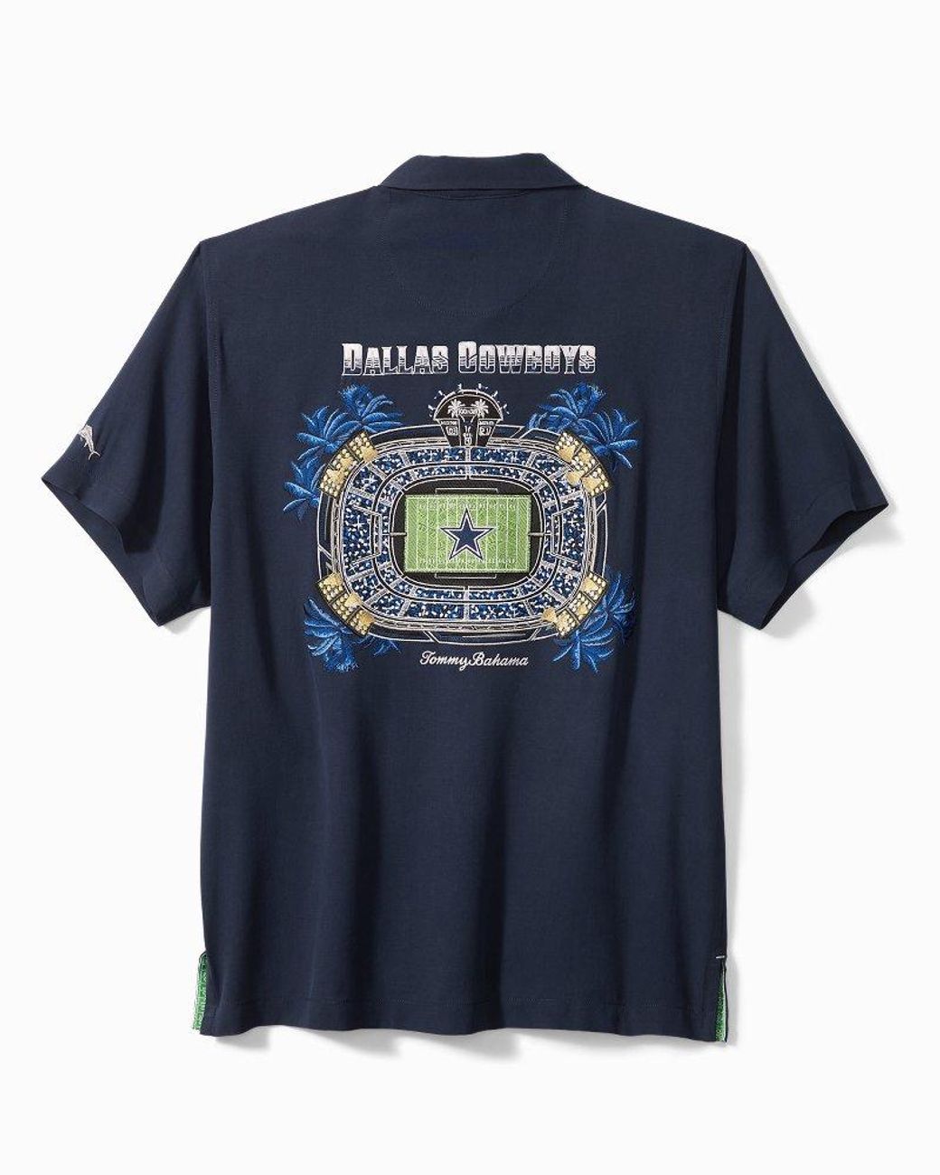 Tommy Bahama Nfl Top Of Your Game Silk Camp Shirt in Blue for Men Lyst