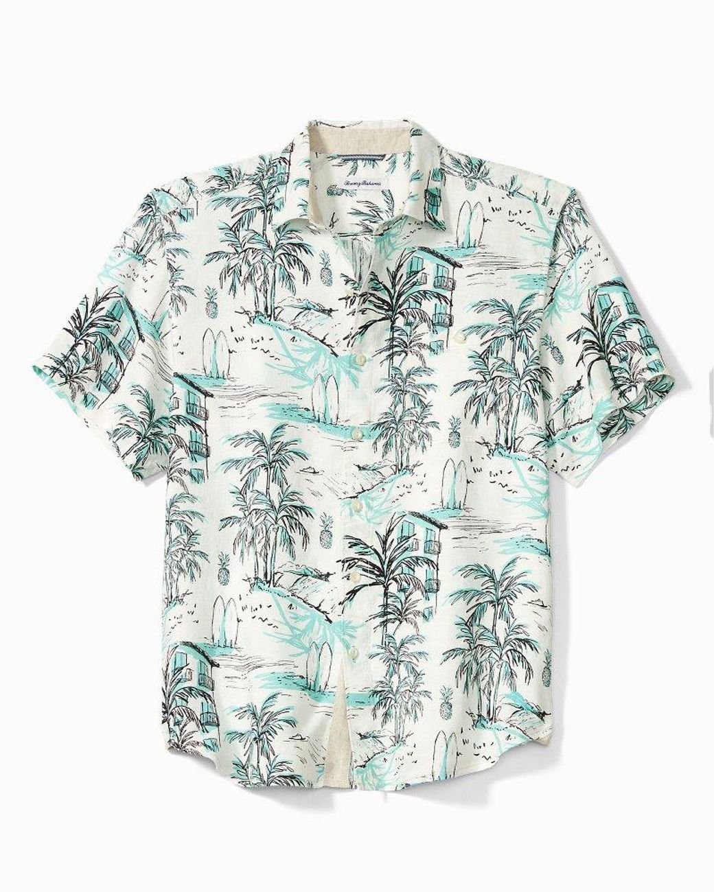 Tommy Bahama Sausalito Scenic Linen Camp Shirt in Blue for Men | Lyst