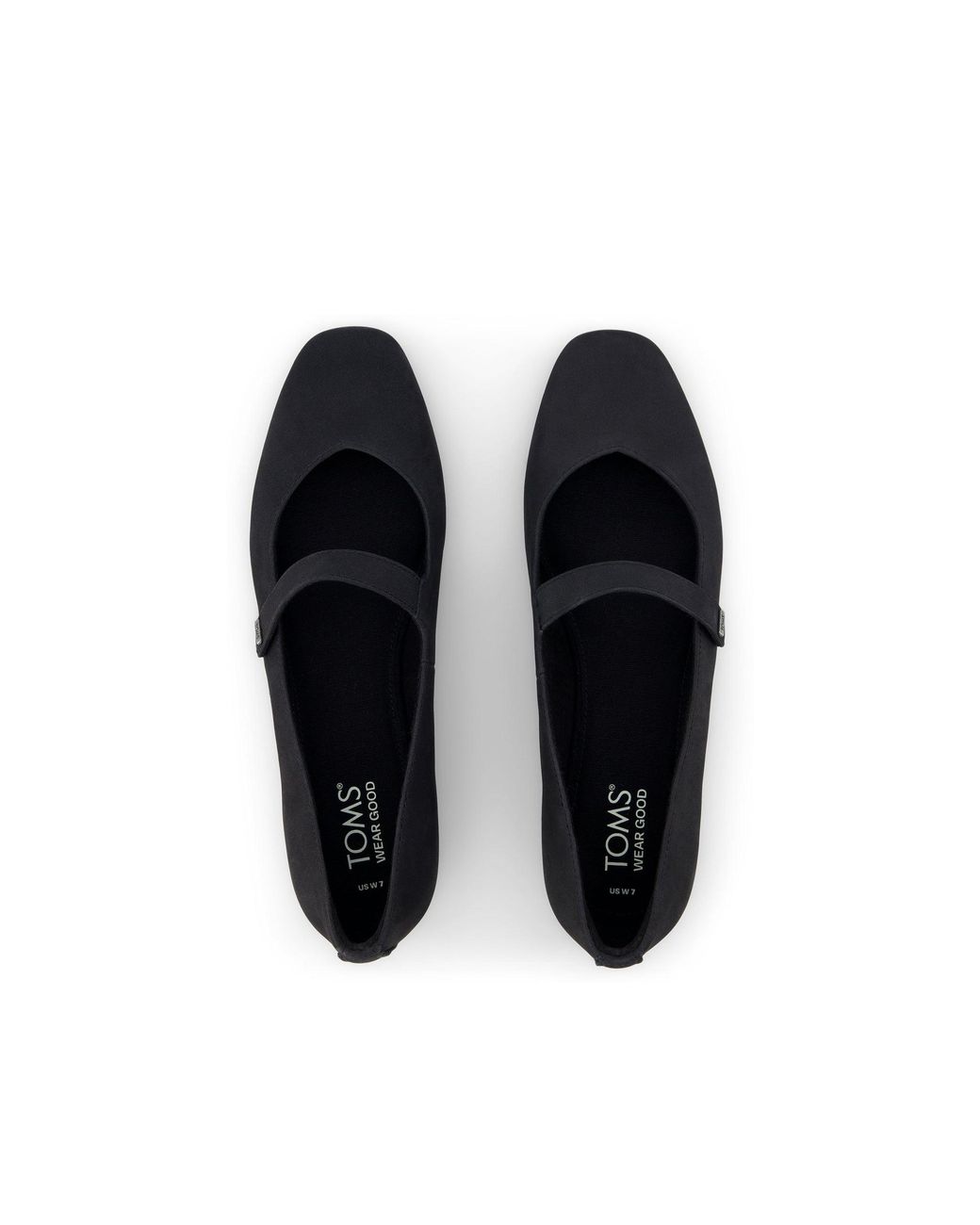 TOMS Black Bianca Ballet Flat