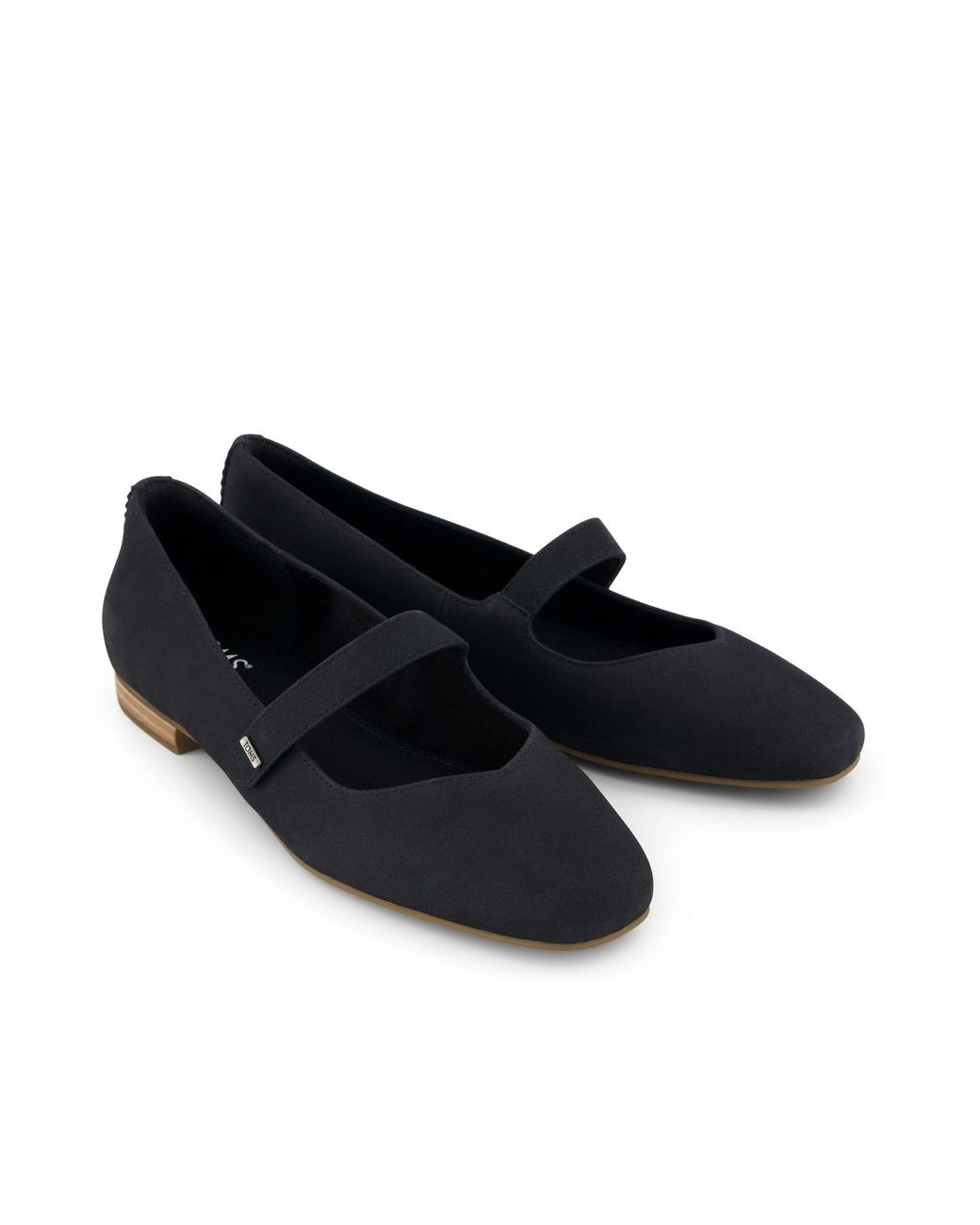 TOMS Black Bianca Ballet Flat
