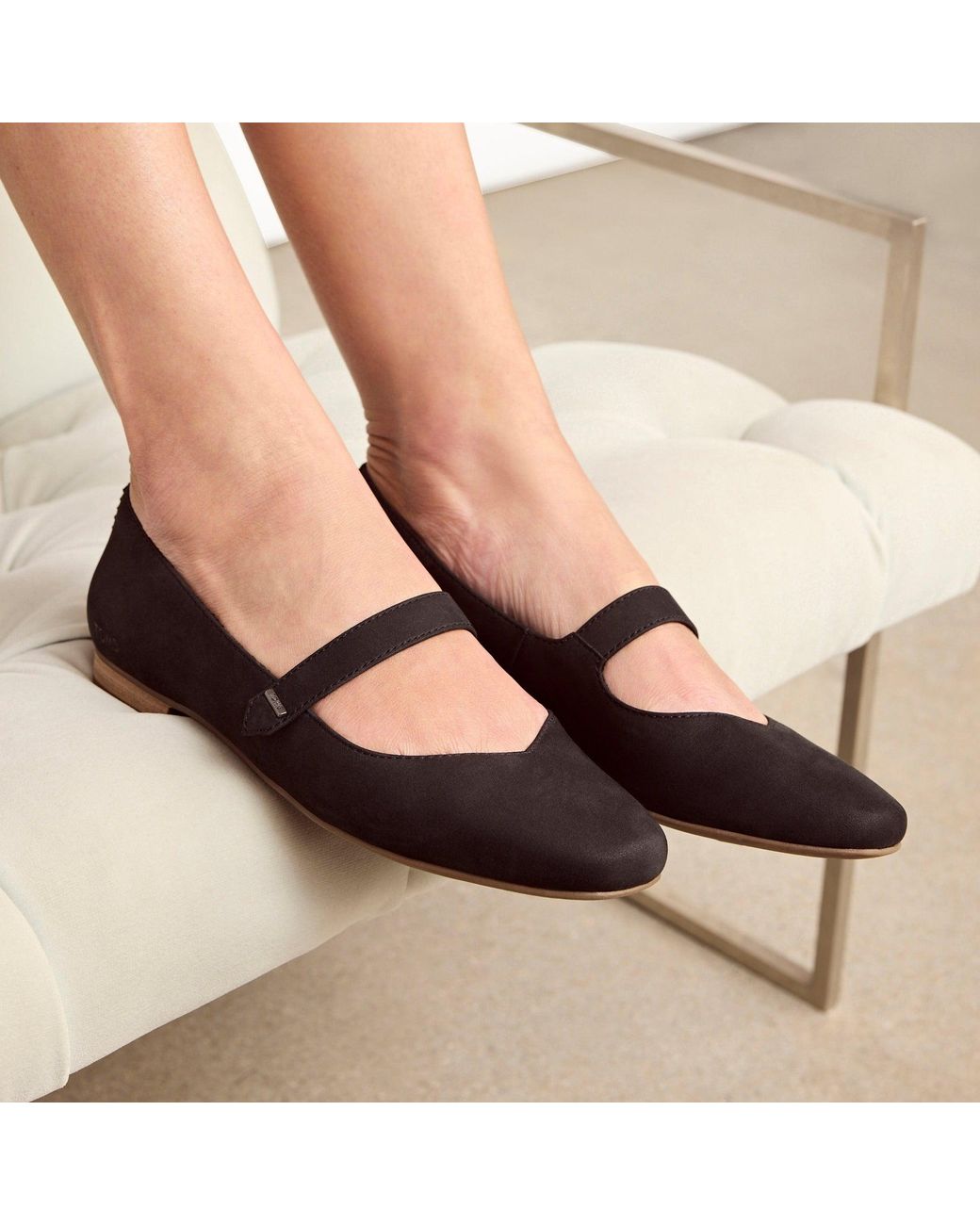 TOMS Black Bianca Ballet Flat