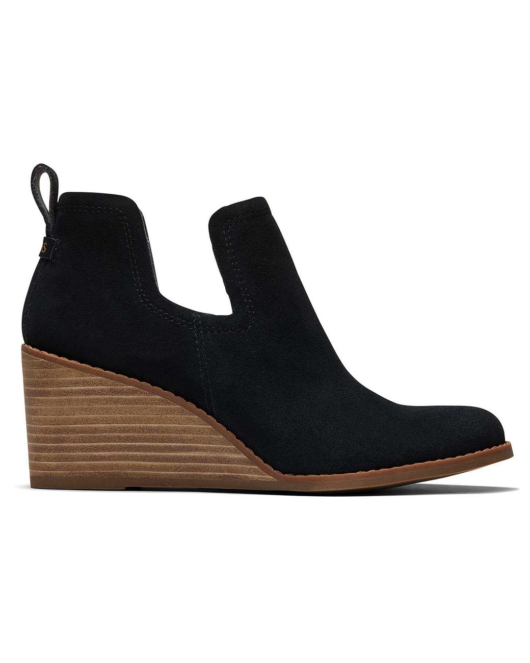 black suede kallie wedge bootie
