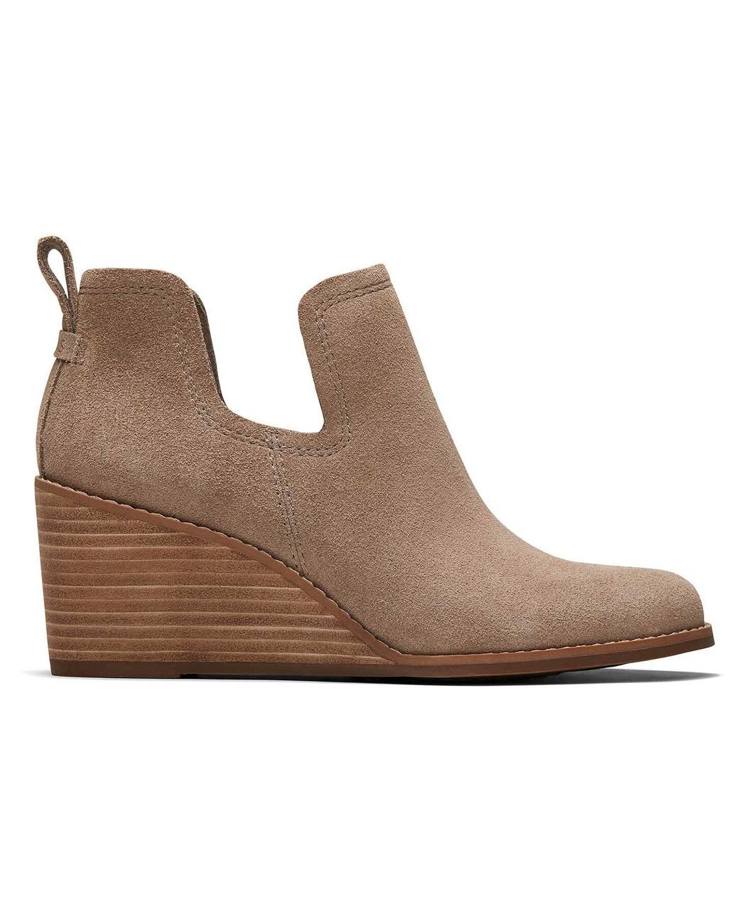 toms kala suede wedge bootie