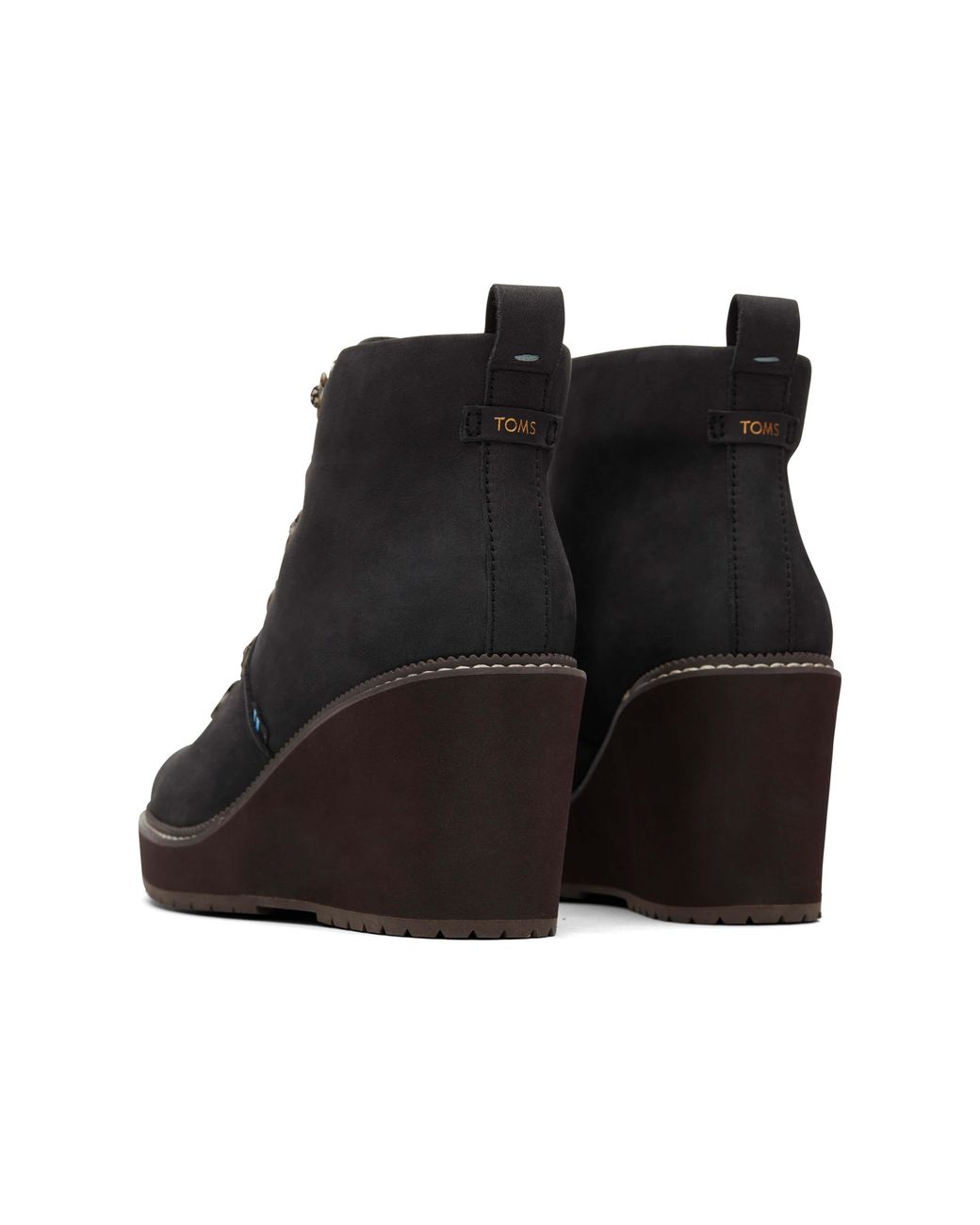 TOMS Leather Melrose Wedge Boot in 