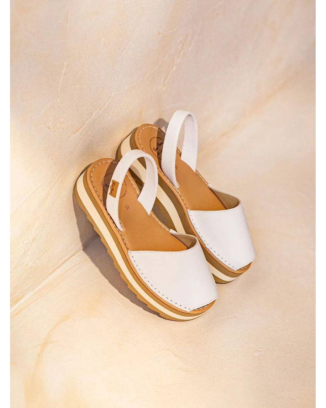 Toni Pons Natural Leather Shoe With Platform