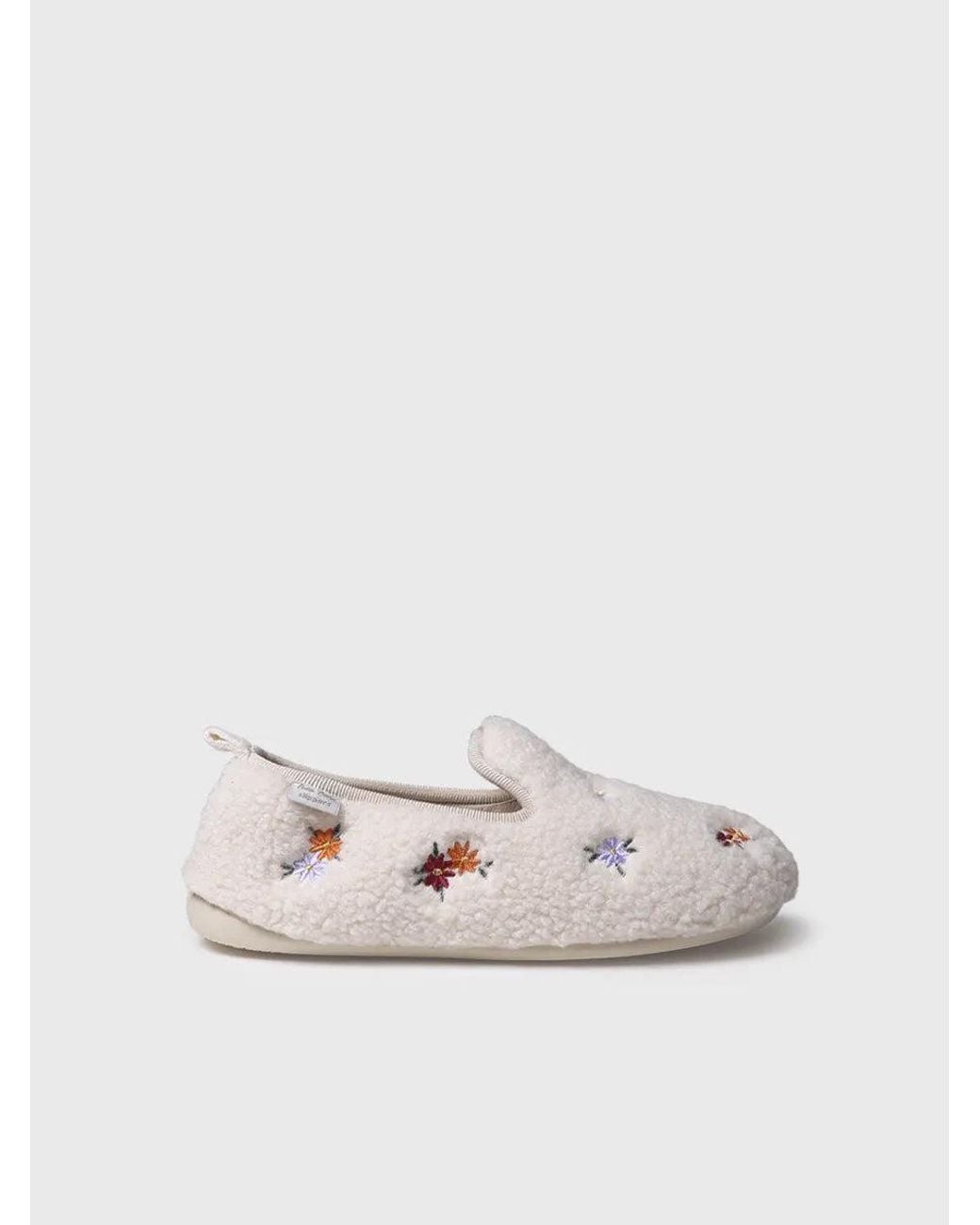 Toni Pons Natural Babouche-Style Slipper With Embroidered Details