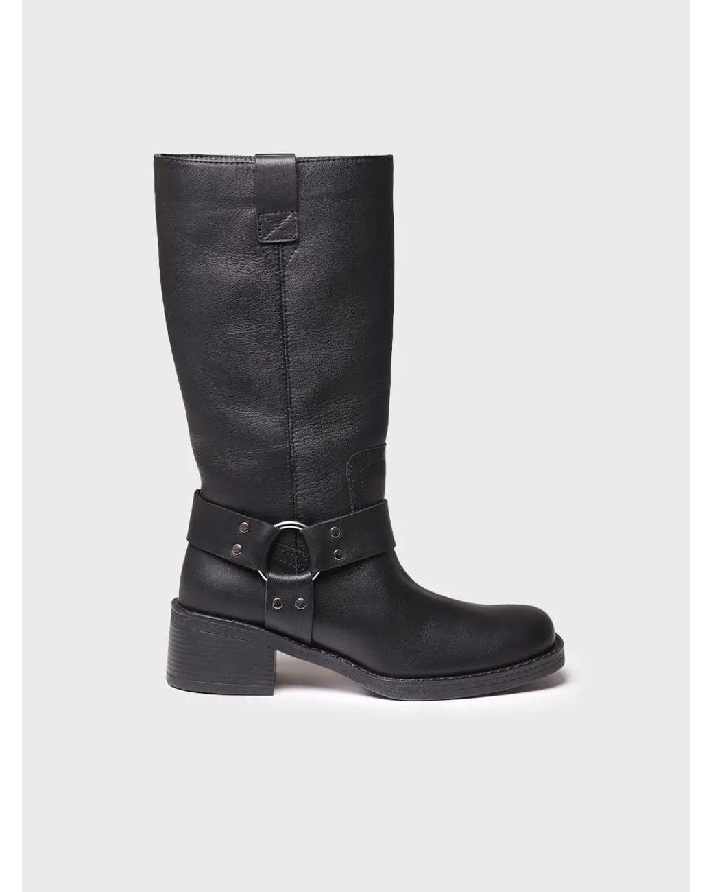 Toni Pons Black Leather Biker Boot