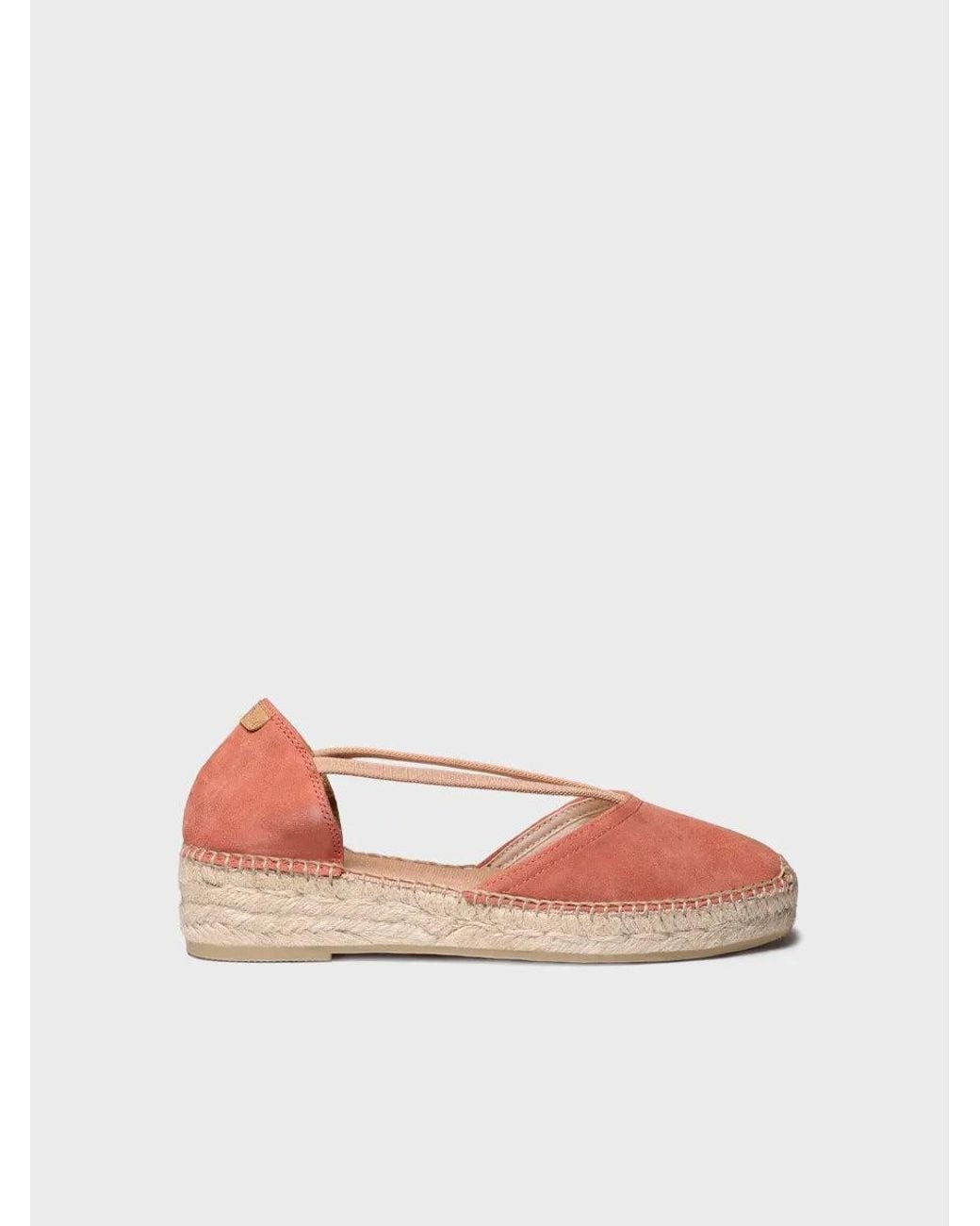 Toni Pons Pink Suede Espadrille With Straps