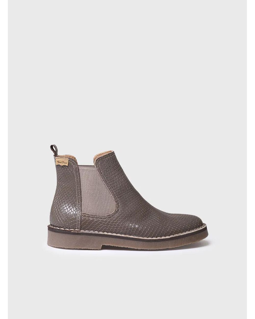Toni Pons Brown Snake-Effect Leather Boot