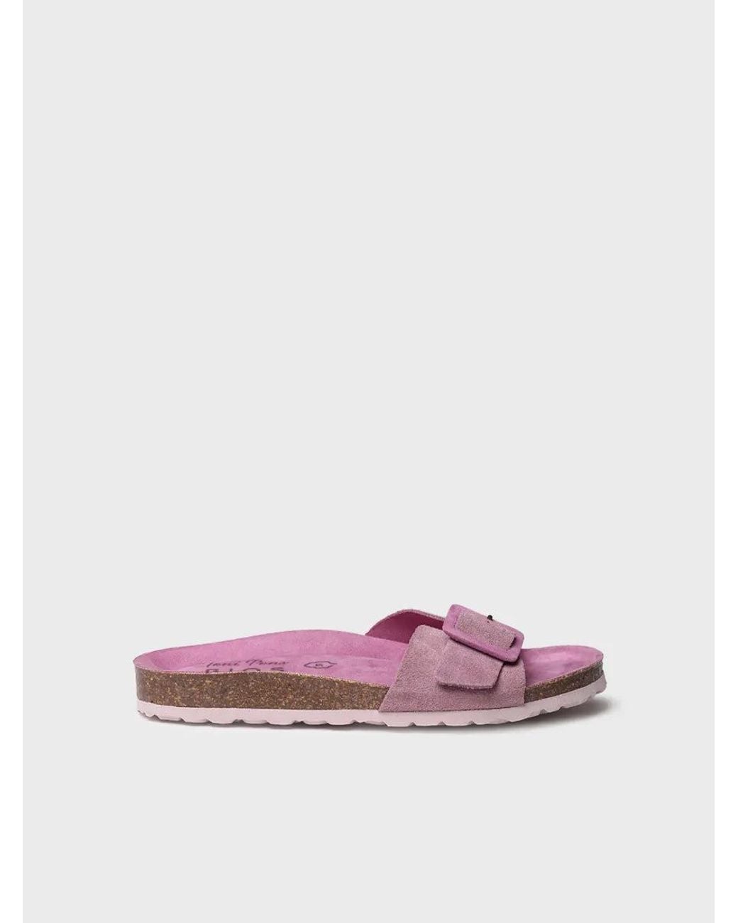 Toni Pons Pink Bio Sandal With Buckle And Cork Sole