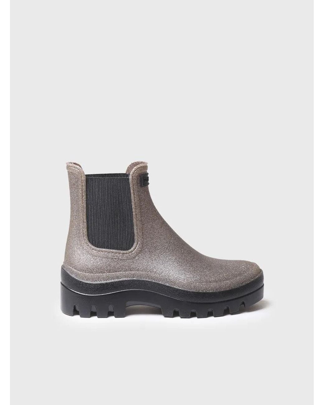 Toni Pons Gray Rain Boot With Glossy Finish