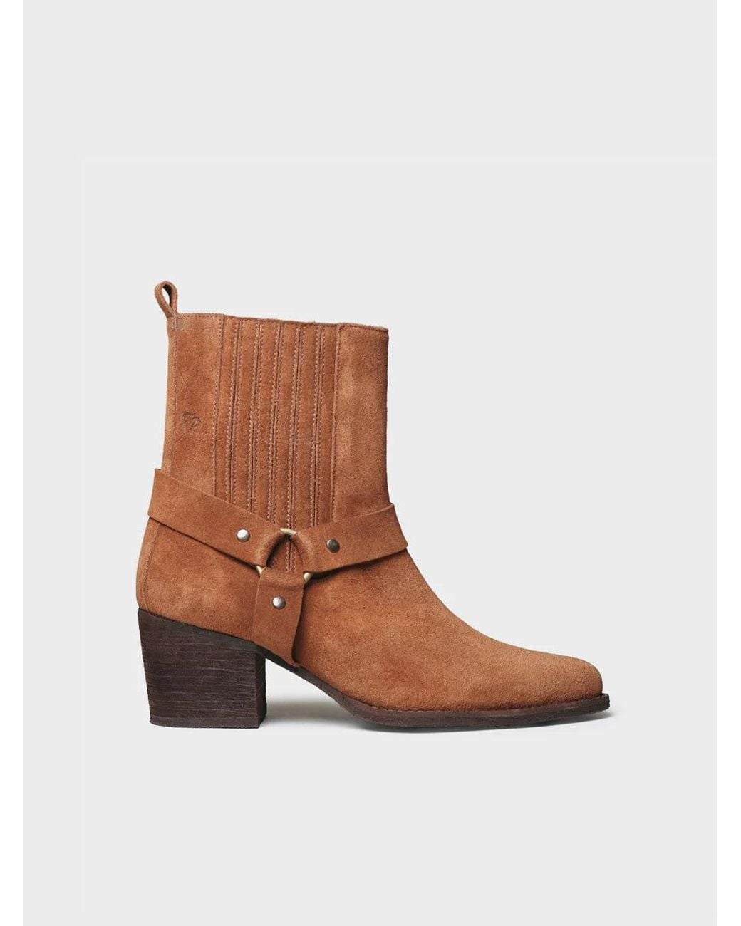 Toni Pons Brown Suede Ankle Boot With Low Heel