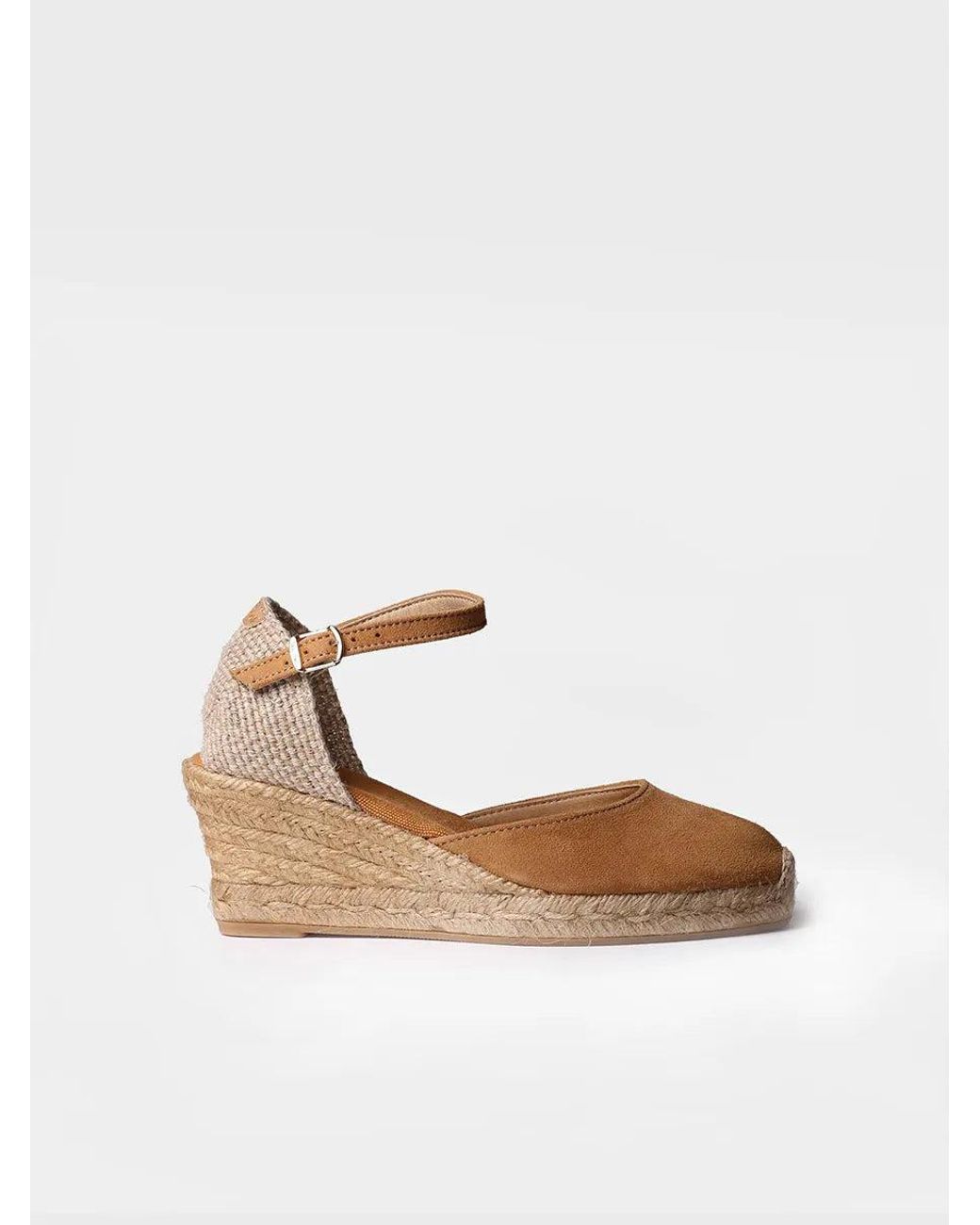 Toni Pons White Closed Leather Espadrille For