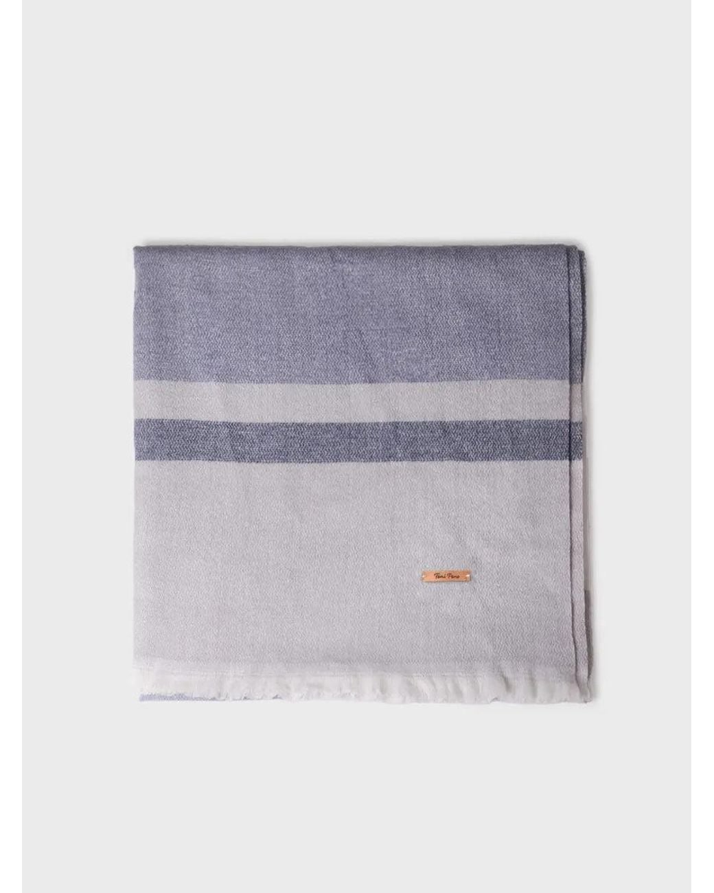 Toni Pons Blue Cashmere-Effect Scarf