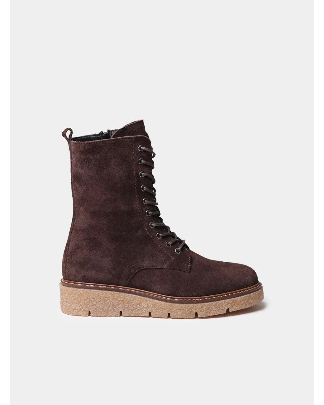 Toni Pons Brown Lace-Up Ankle Boot