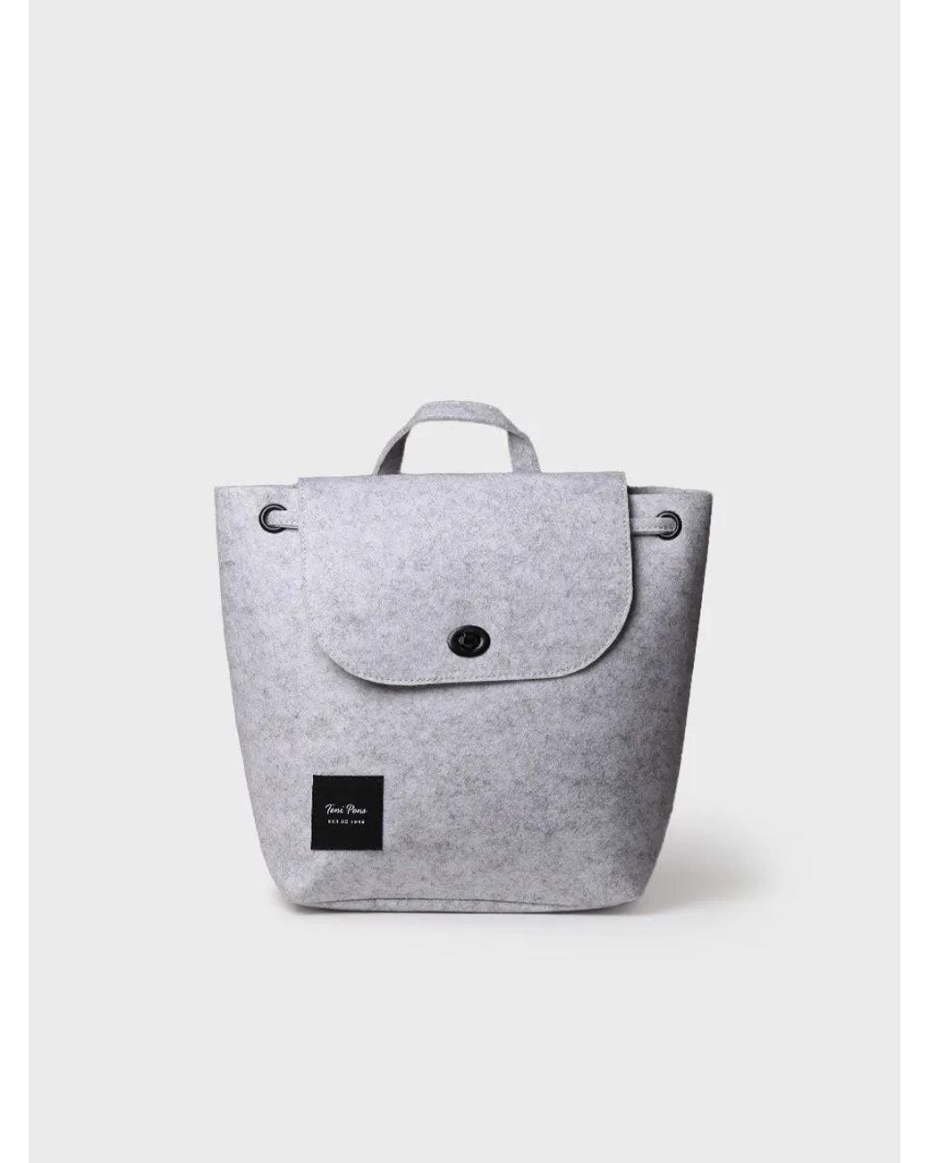 Toni Pons Gray Felt Backpack