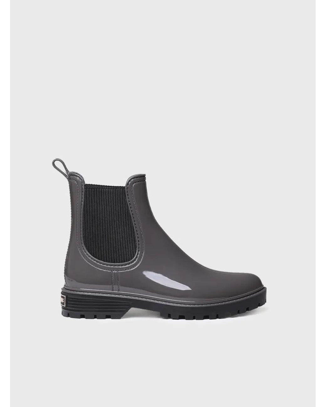 Toni Pons Gray Rain Boot With Contrasting Elastic Panels