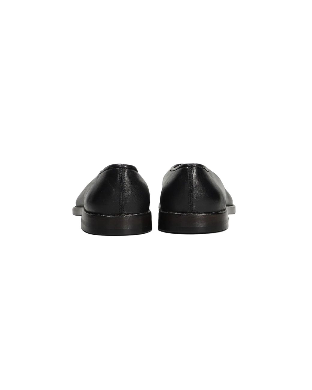 Lemaire Black Flat Piped Slippers