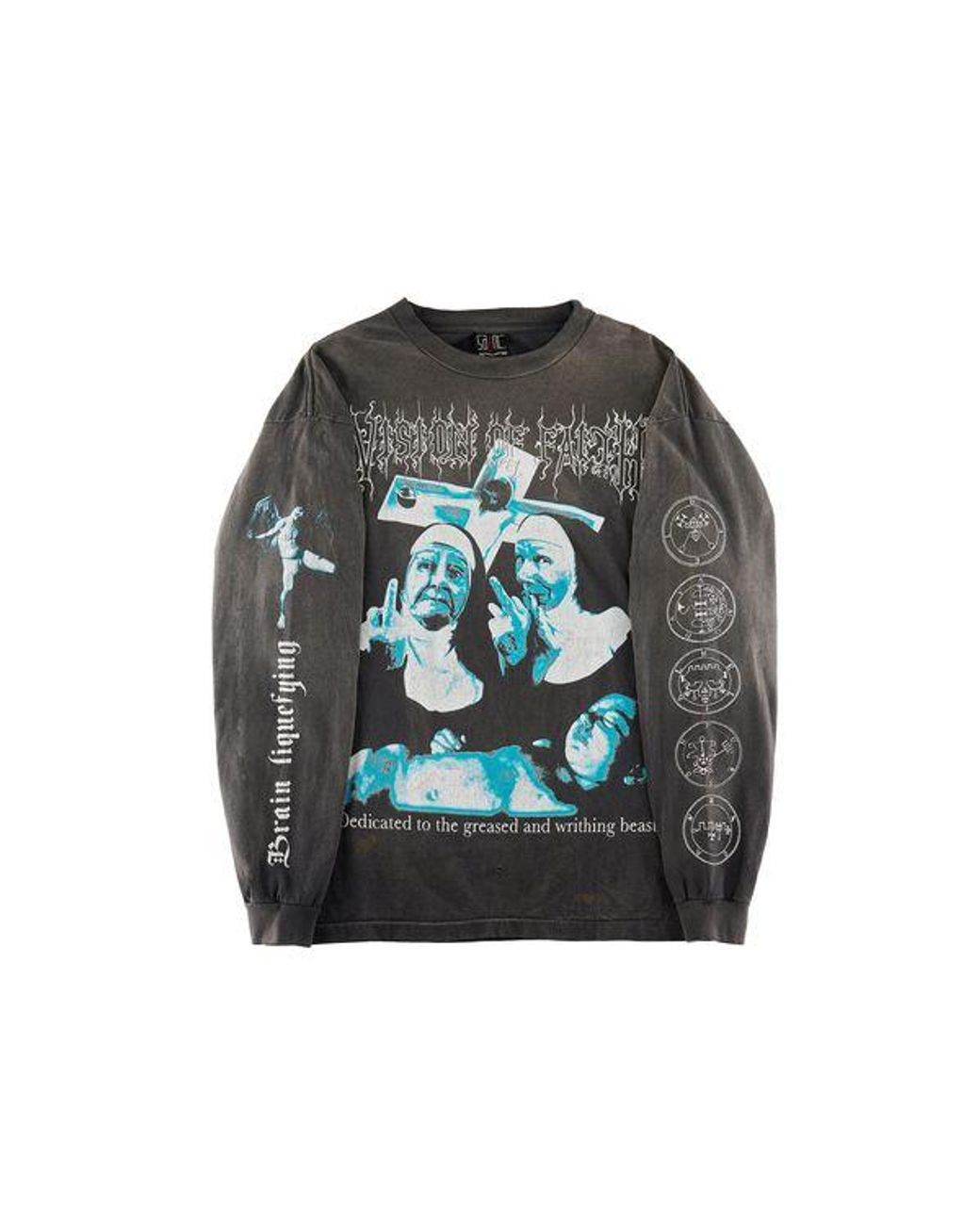 Saint Michael Shivering The Night Long Sleeve T-Shirt in Gray for 