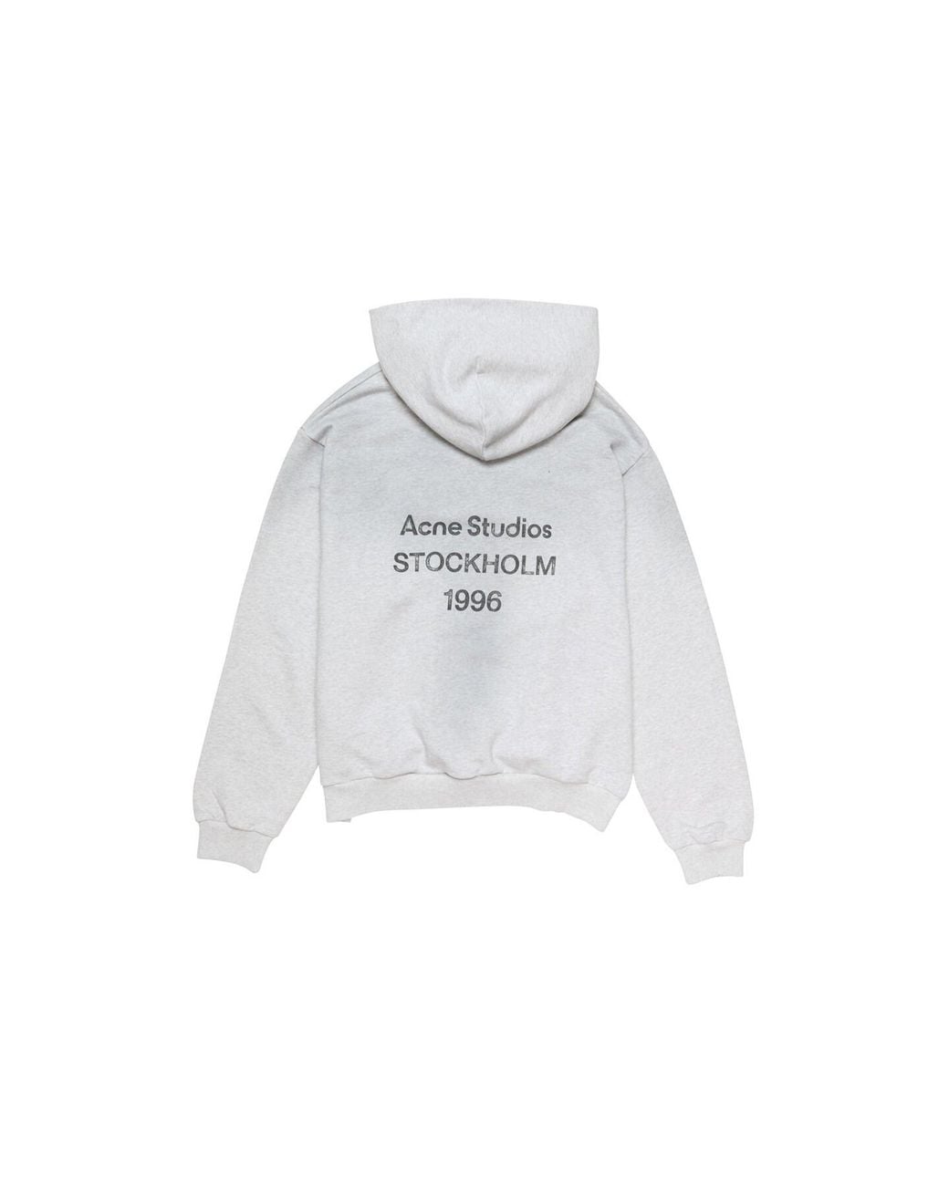 Acne White Logo Hooded Sweater