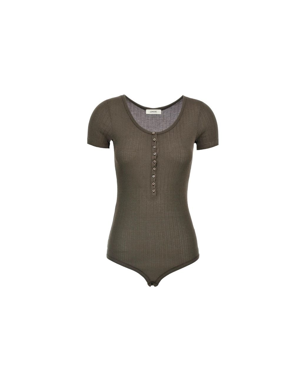 Lemaire Gray Buttoned Rib Body