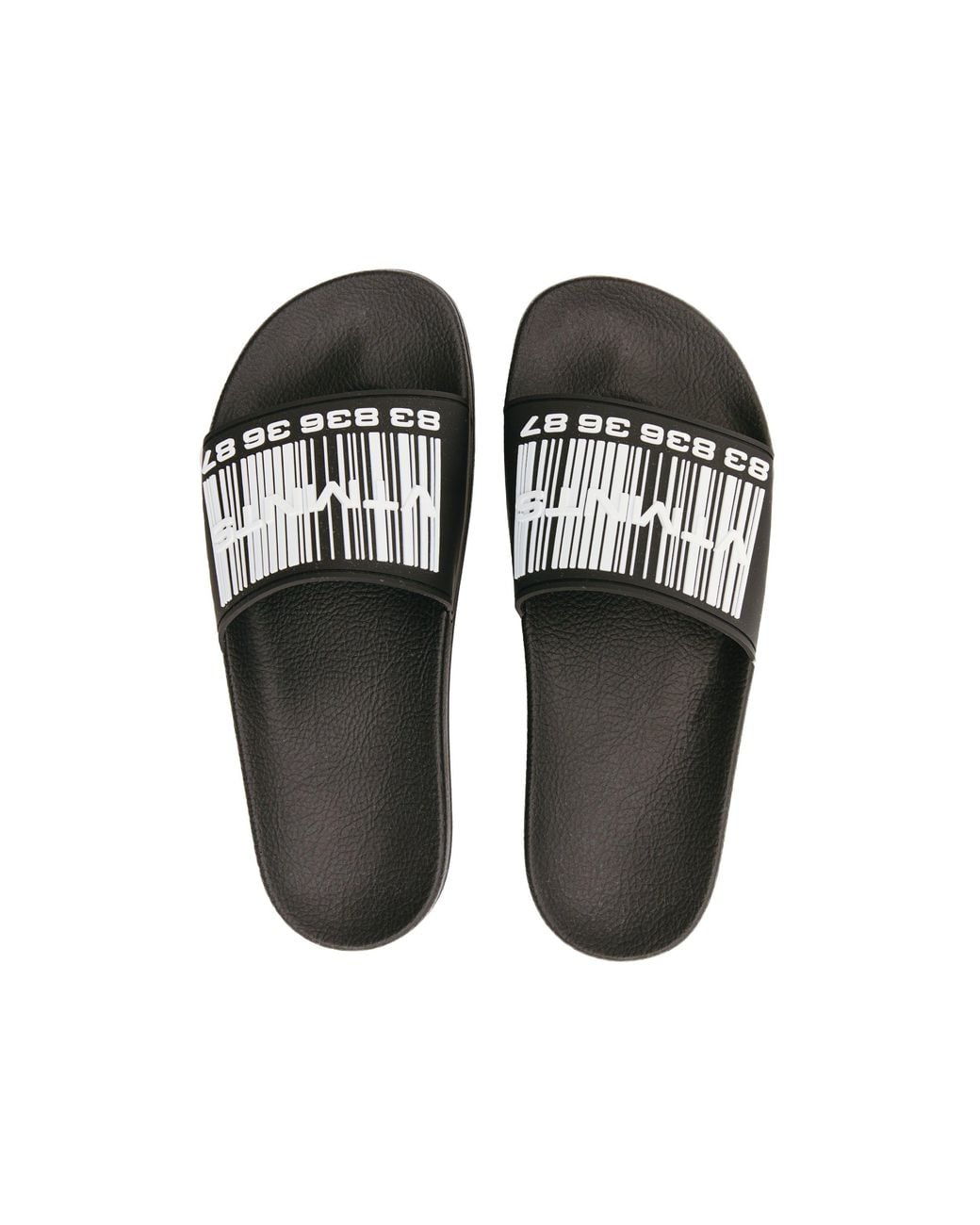 VTMNTS Black Barcode Logo Pool Slide