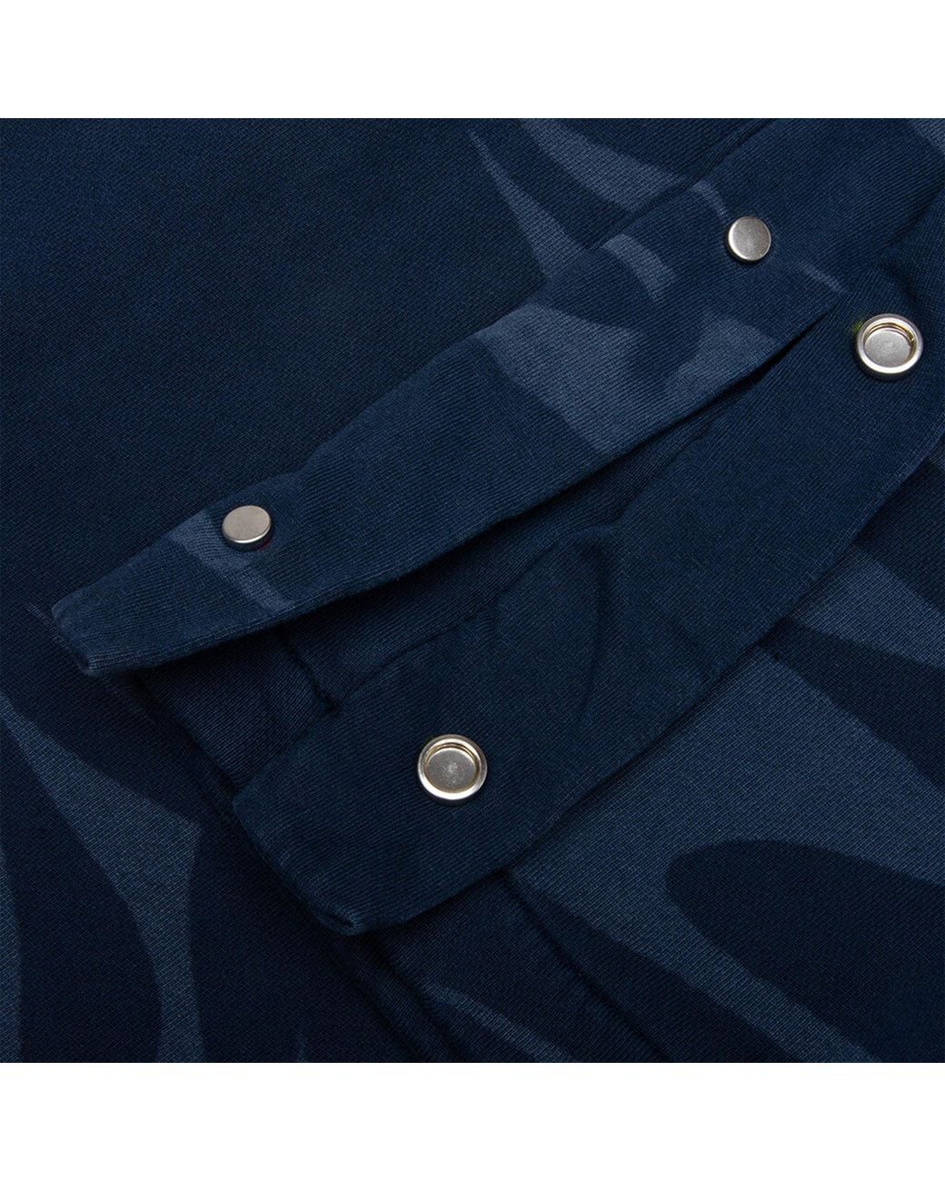 HELLSTAR Blue Snap Sweatpants W/ Flame for men