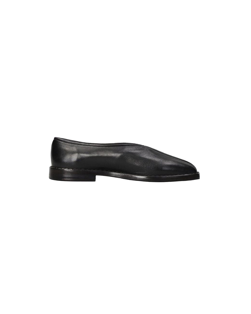 Lemaire Black Flat Piped Slippers