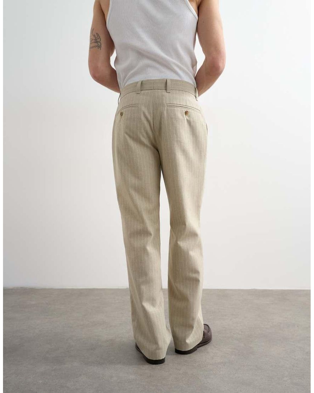 Topman Multicolor Wide Leg Stripe Trouser for men