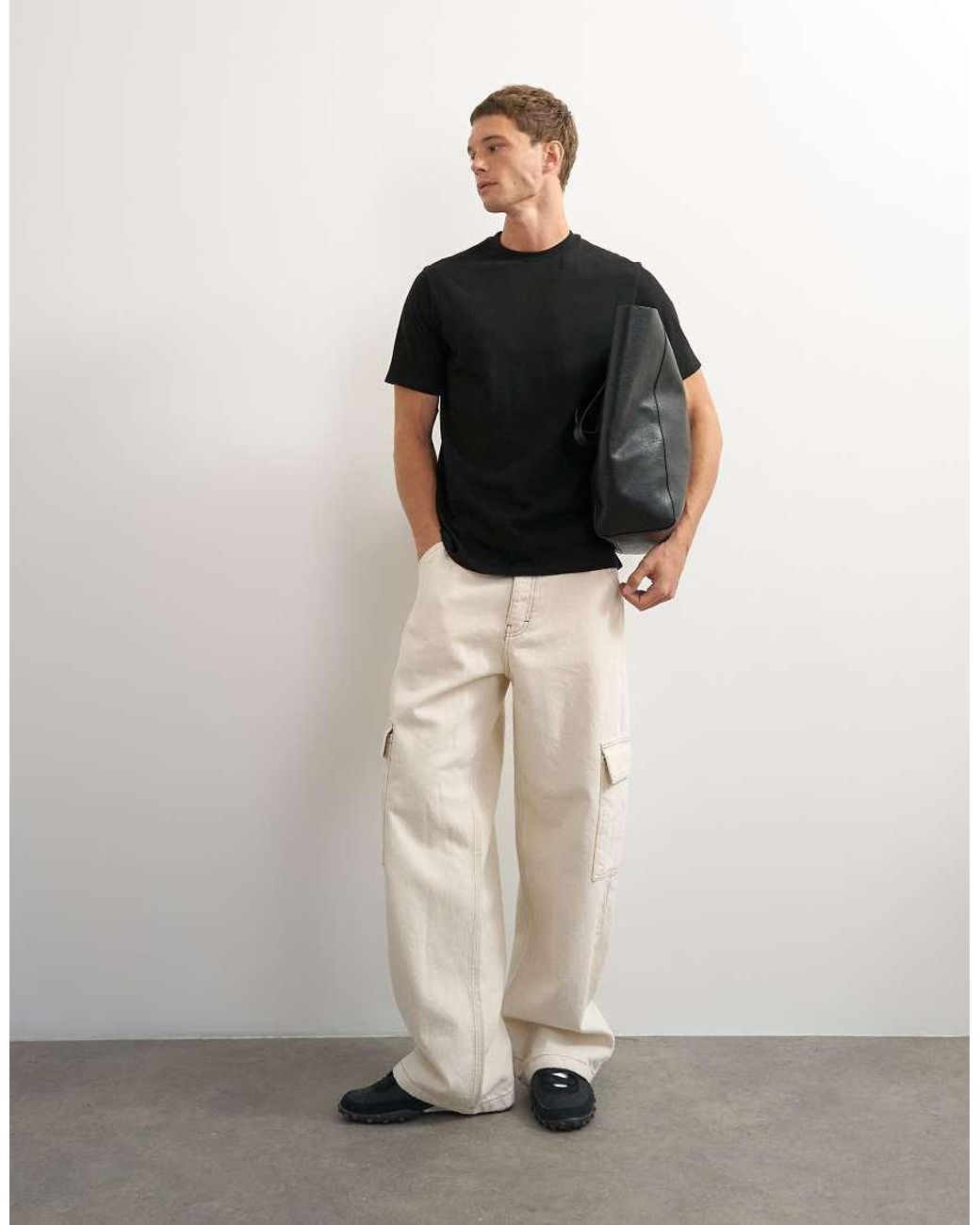 Topman Black Classic Fit T-shirt for men
