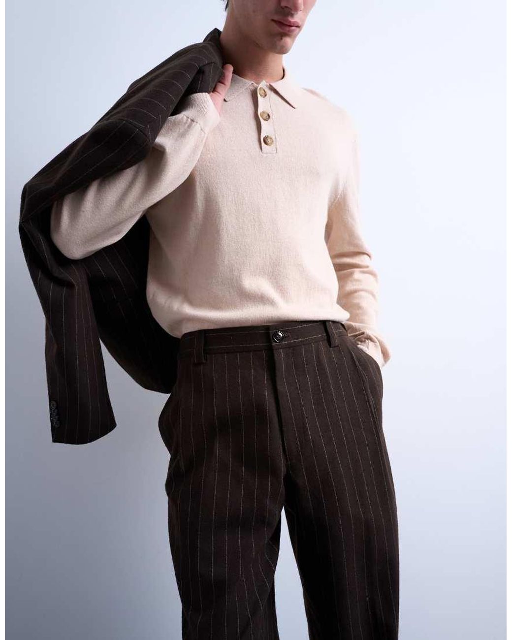 Topman Brown Relaxed Blazer for men