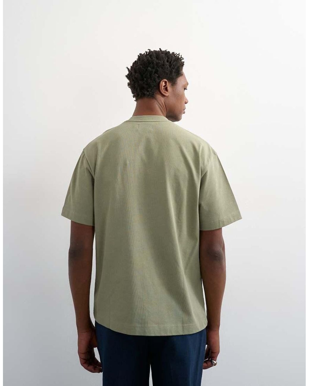 Topman Green Relaxed Fit T-shirt for men