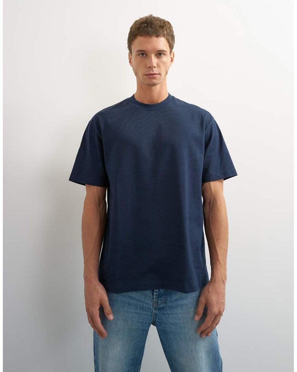 Topman Blue Relaxed Fit T-shirt for men