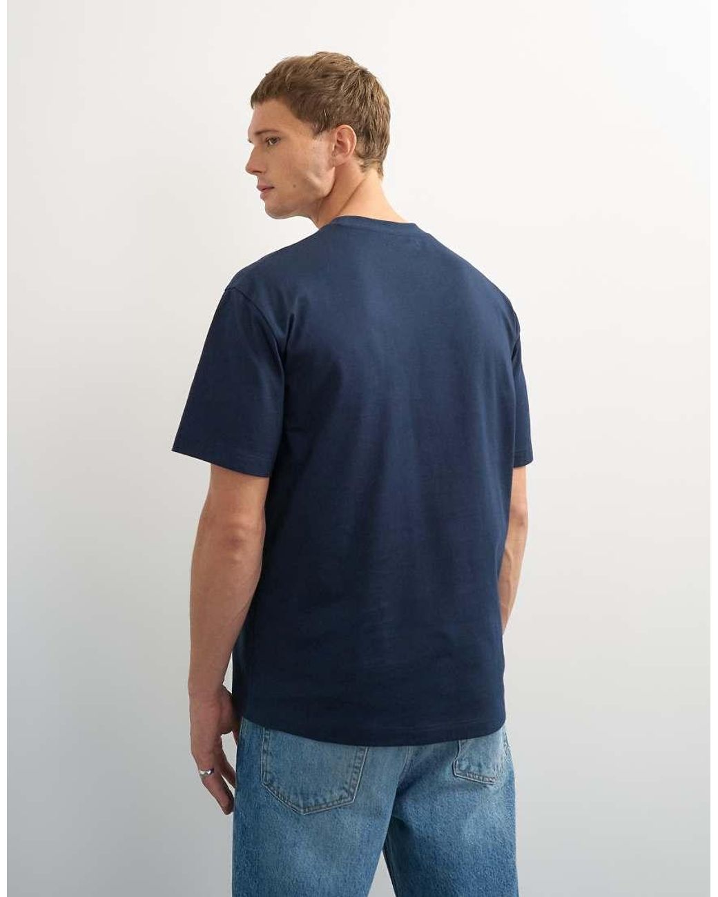 Topman Blue Relaxed Fit T-shirt for men