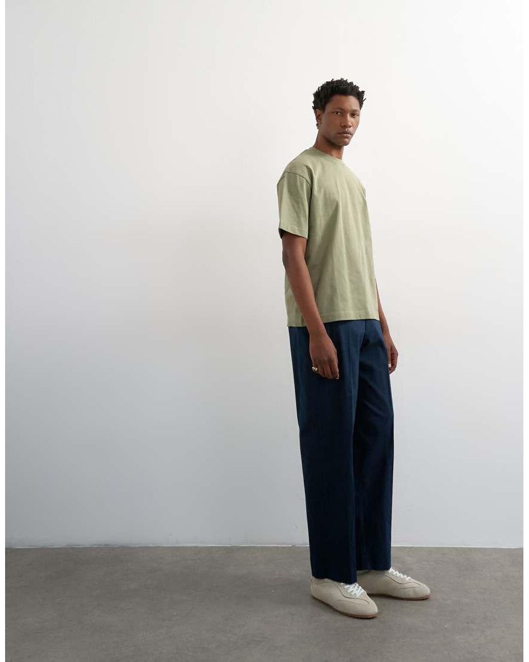 Topman Green Relaxed Fit T-shirt for men