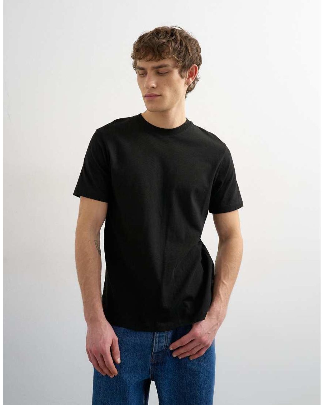 Topman Black Classic Fit T-shirt for men