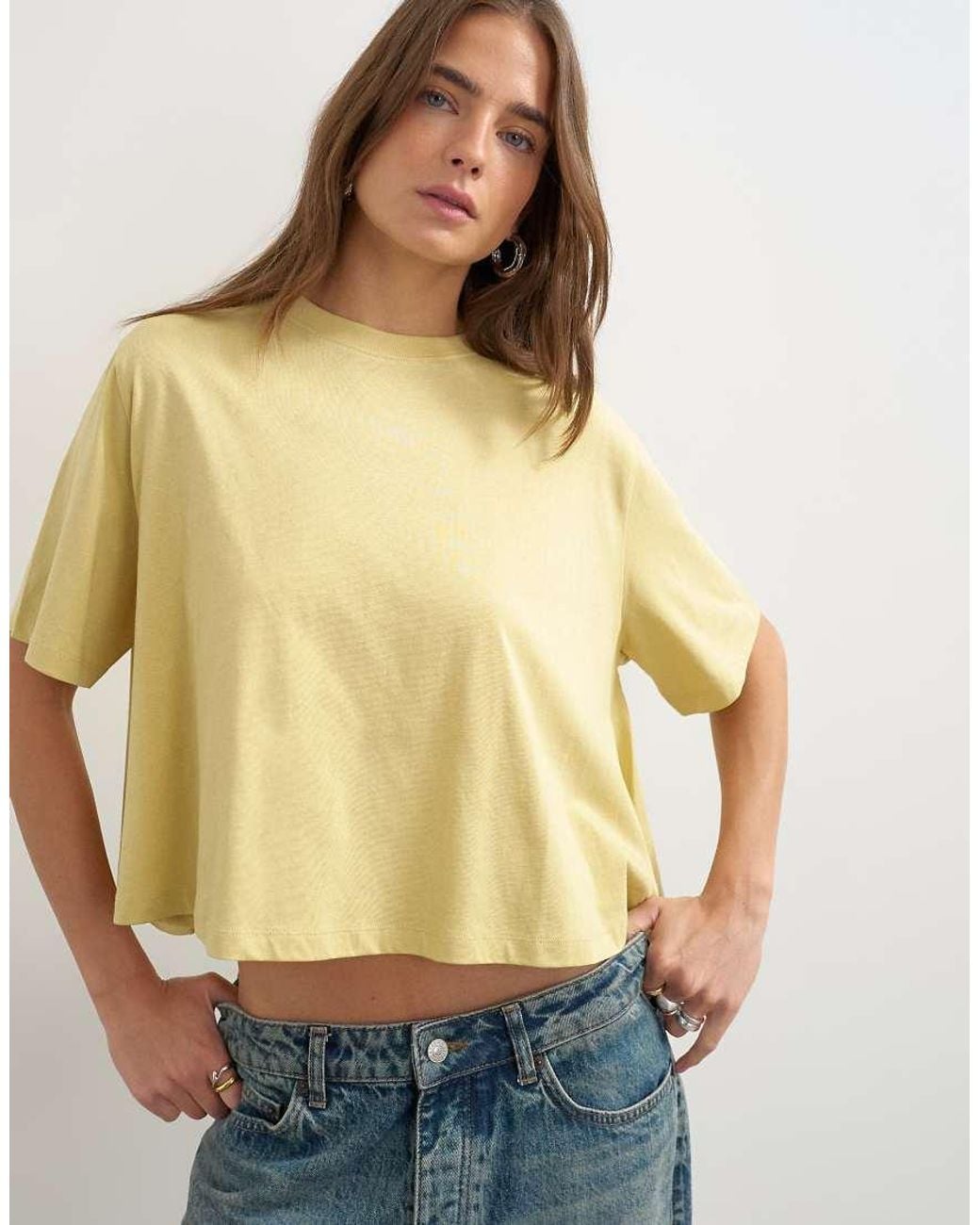 TOPSHOP Natural Trapeze Tee