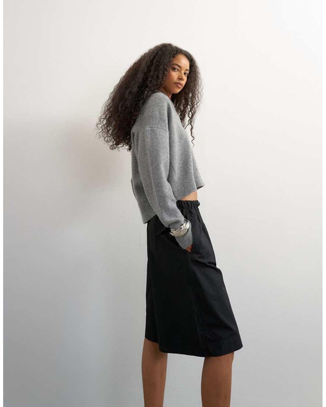 TOPSHOP Black Ripstop Short With Toggle Detail