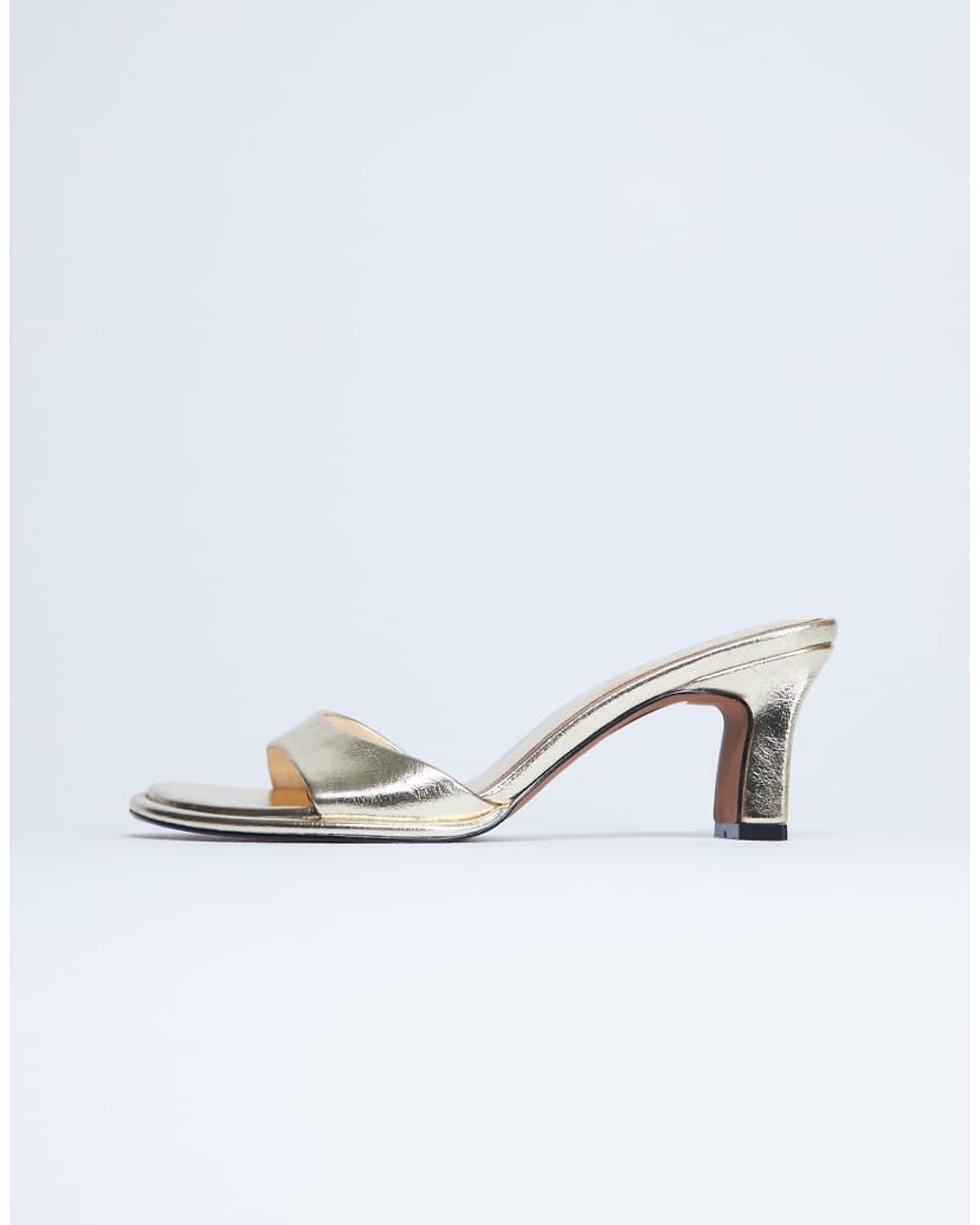TOPSHOP White Ari Mule Mid Heeled Sandal