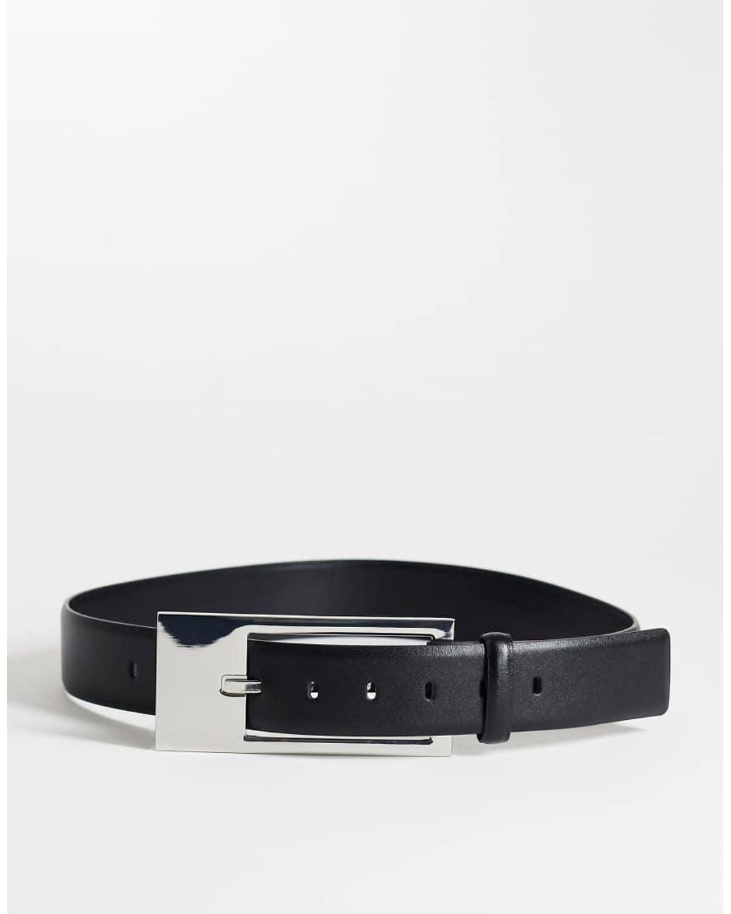 TOPSHOP Black Bea Real Leather Wide Belt