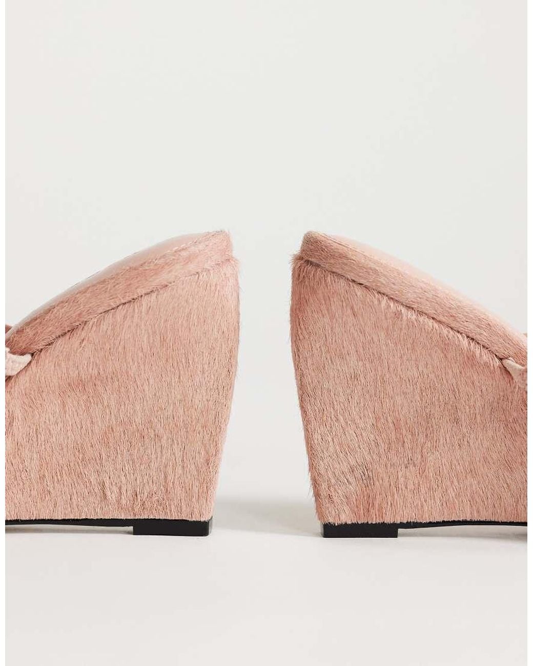 TOPSHOP Pink Abi Strappy Wedge High Heel