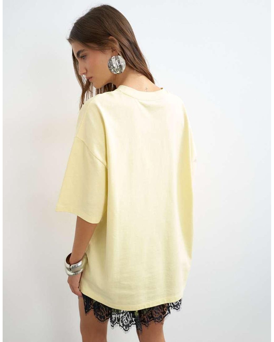 TOPSHOP White Graphic 'paradise' Short Sleeved T Shirt